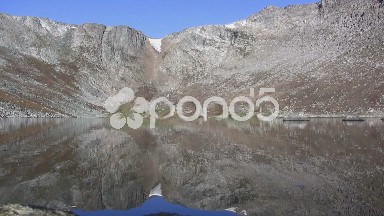 (Seamless Loop) Perfect Alpine Reflection Lake