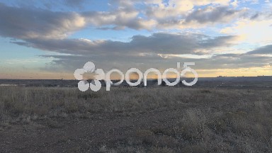 Sunset Pan of Mountain Range