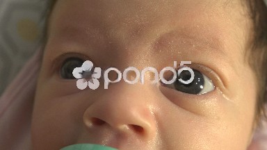 Newborn Baby Closeup of Eyes