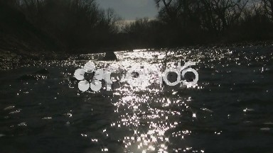 (timelapse) Reflection Sunshine River Waters