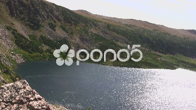 (timelapse) Apline Lake Windy Day