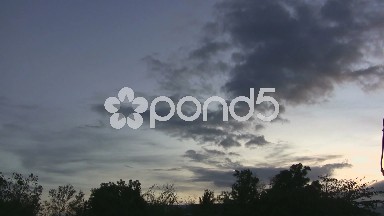 (timelapse) Dark Dawn Clouds Over Asian Sky