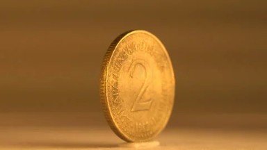 Close-Up of Yugoslav 2-Cent Coin