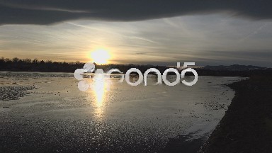 Perfect View of Icy Lake