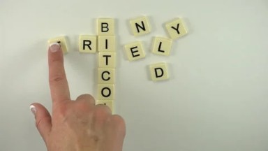 HONG KONG, CHINA, PEOPLES REP-2015: Bitcoin Friendly - Spelled Out With Letter Tiles
