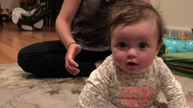 BROOMFIELD, COLORADO, UNITED STATES-2015: Baby Sits Up, But Falls Over