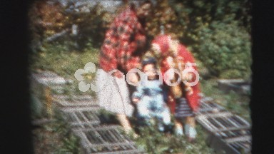 Madison, Wisconsin-1960: 8mm Vintage - 60's Family and Cat Play