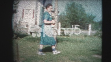 8mm Vintage - 60's Lady and Blooming Apple Tree
