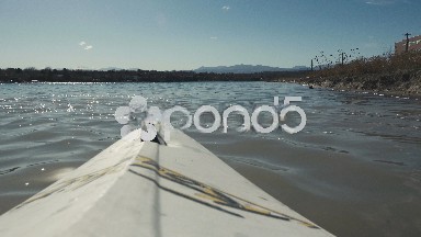 Lake Kayaking POV Kayak View