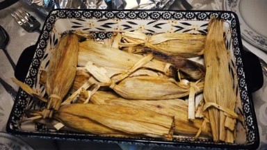Homemade Tamales for Christmas Dinner
