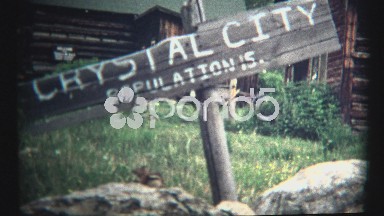 (1960's 8mm Vintage) Crystal City Mountain Town of 15 People