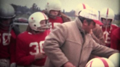 (8mm Vintage) Football Coach Rallying The Team