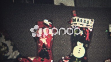 (8mm Vintage) Christmas Stockings Ready 1957