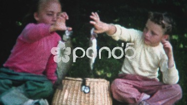 (8mm Film) Girl Fishing Catch on Shore 1955