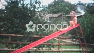 (8mm Film) Slide of Doom with Pool 1955
