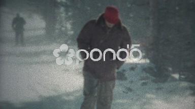 (8mm Film) Snowshoeing Winter Snow 1956
