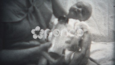 (8mm Film) Baby Falling Asleep While Eating 1949