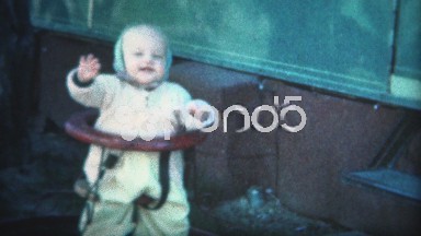 (8mm Film) 1949 Baby in Jumper