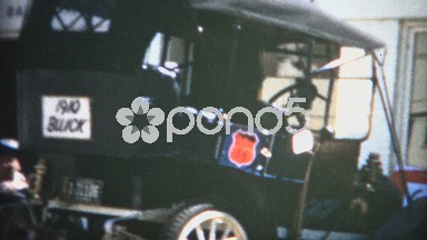 (8mm Film) 1910 Buick From 50s Car Show