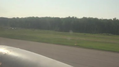 Red Lake, Ontario, Canada-2015: Propeller Plane Takeoff From Window