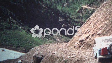 Crystal City, Colorado, United States-1966: (8mm Vintage) 1966 Jeep Mountain Driving
