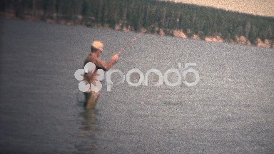 (8mm Vintage) 1968 Man Catching Fish Waders Colorado