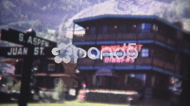 (8mm Vintage) 1966 Aspen Colorado Skiers Lodge Summer Mountain View