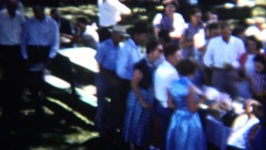 (8mm Vintage) 1954 Community Summer Picnic. Iowa,USA.