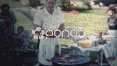 (8mm Vintage) 1954 Dad Making Hamburgers For Lunch. Iowa, USA.