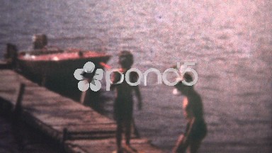 (8mm Vintage) 1966 Boys Going Snorkeling Down At The Lake