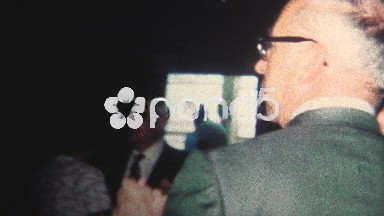 (8mm Vintage) 1967 Old People Traditional Dancing Style At Wedding