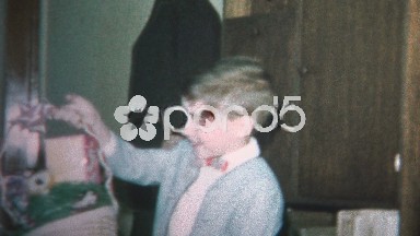 (8mm Vintage) 1965 Child With Easter Basket From Mom and Dad