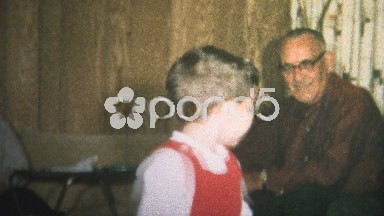 (8mm Vintage) 1965 Cute Boy Shooting Toy Gun At Camera