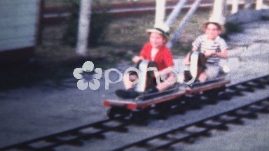 1958 - Kids On Midget Racers Ride In Florida Vacation