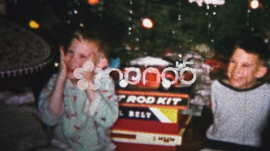 1956 - Kids Excited For Christmas Hot Rod Kit