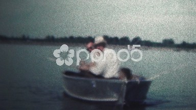 Wallingford, Connecticut-1959: Men Fishing Lake In Boat