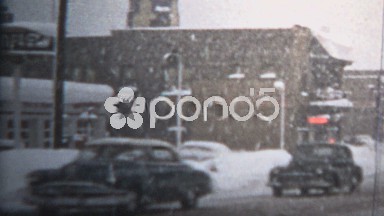 1957 - Winter Blizzard Covers East Haven, Connecticut. USA.