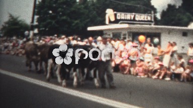 1959 - Dairy Queen Cows Parade East Haven, Connecticut. USA.
