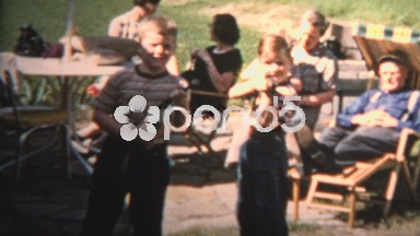 1957 - Kids Pointing Shooting Toy Rifles At Camera