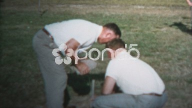 1958 - Horseshoe Game Setup Tournament Sport Play