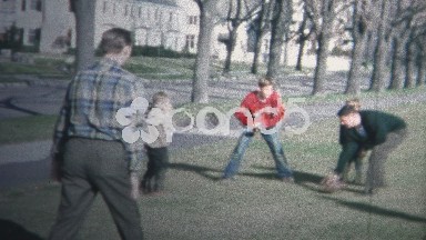 1958 - Holiday Family Football Game Public Park