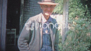 Arkansas, USA - 1966: Old Time Southern Poor Farmer Just Getting By