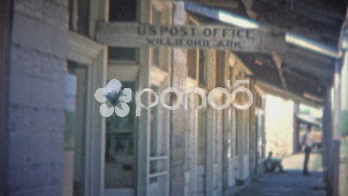 Wilford, Arkansas. USA - 1966: Small Town Post Office on Main Street.