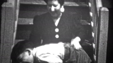 1943: Boy Spanked by Mother, Sister Intervenes and Mocks Her
