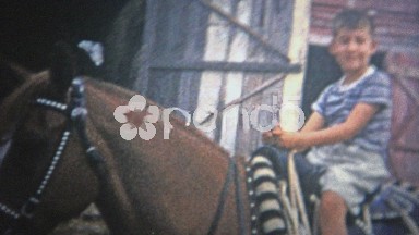 1953: Children from the Big City Sitting on Horses for the First Time