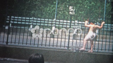 1953: Kids playing at a New York City public swimming pool.
