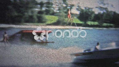 Ft. Lauderdale, USA - 1957: Waterskiing Showcase with Daredevil Men Jumping