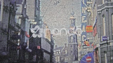 Copenhagen - 1966: Mod 60's Streets of a Busy Urban Neighborhood