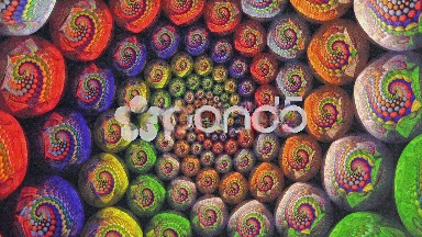 Colorful Fractal Universe Funnel Animation Background