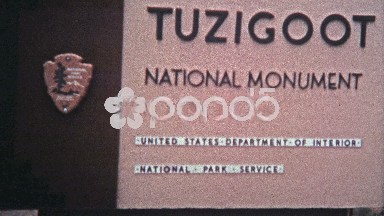 1972: Tuzigoot National Monument ancient mound ruins in the American Southwest.
